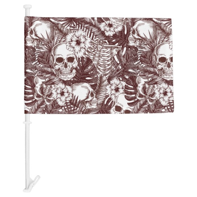 Jungle Skulls Car Flag (Front)