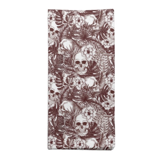 Jungle Skulls Cloth Napkins (Folded)