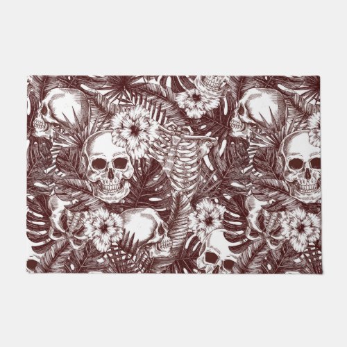 Jungle Skulls Doormat