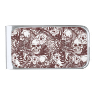 Jungle Skulls Money Clip