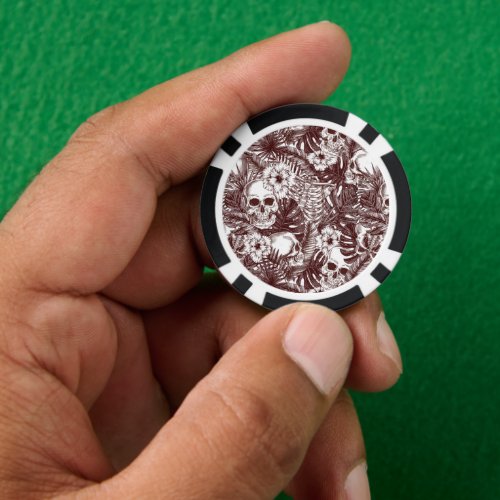 Jungle Skulls Poker Chips