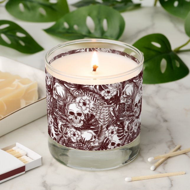 Jungle Skulls Scented Candle (Lit)