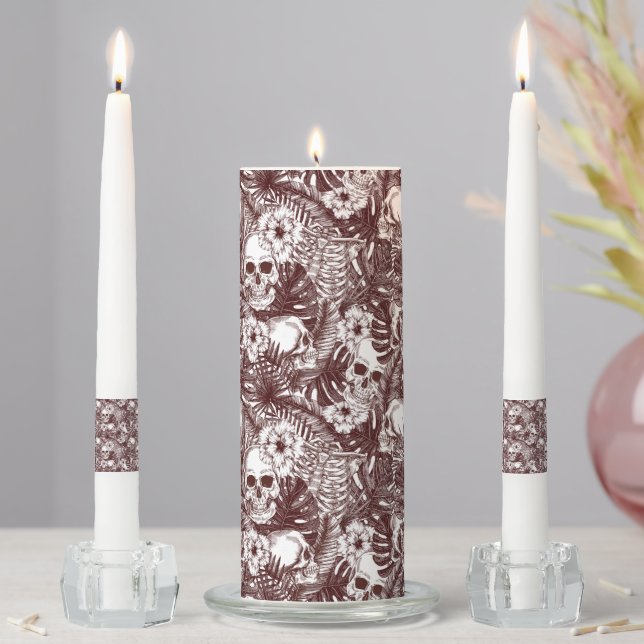 Jungle Skulls Unity Candle Set (In Situ)