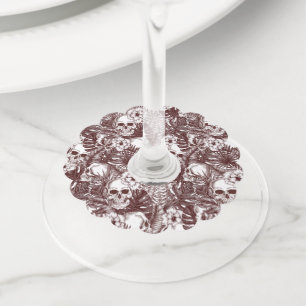 Jungle Skulls Wine Tags