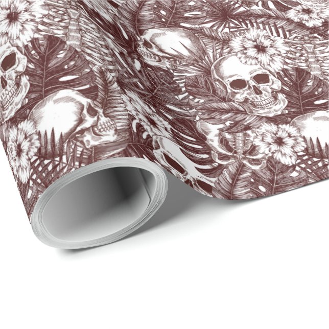 Jungle Skulls Wrapping Paper (Roll Corner)
