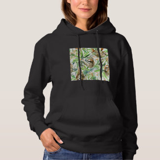 Jungle Sloth On Green Hoodie