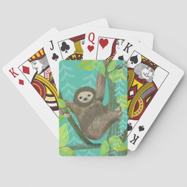 Jungle Sloth Playing Cards made by (Back)