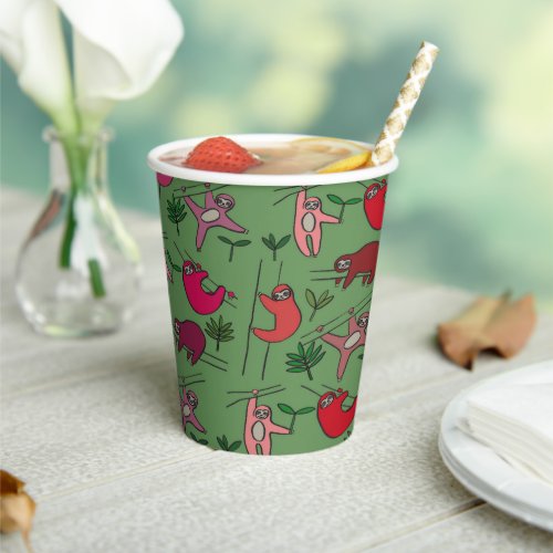 Jungle Sloths Paper Cups