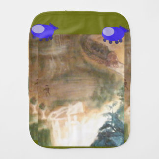 Jungle Spaceship Baby Burp Cloth