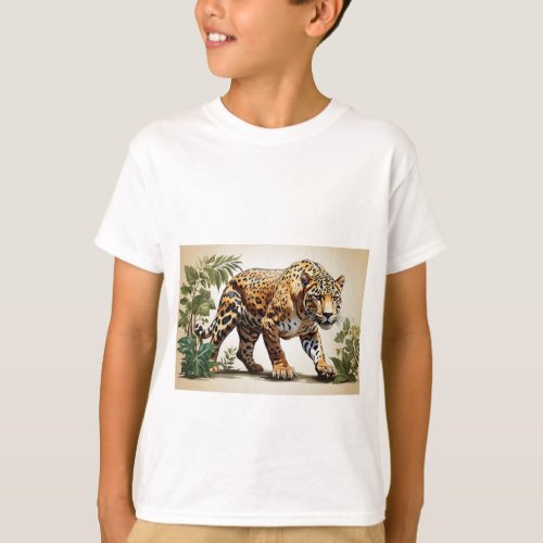 Jungle Stalker Majestic Jaguar T_Shirt Designs