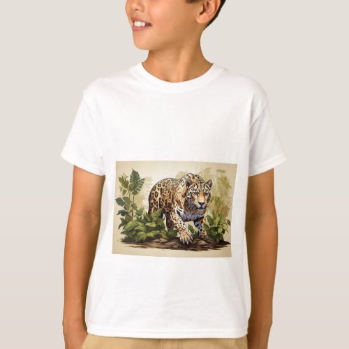 Jungle Stalker Majestic Jaguar T_Shirt Designs