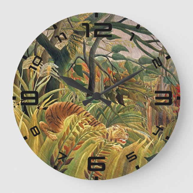 Jungle Storm Tiger Art Clock (Front)