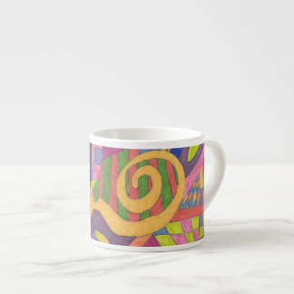 "Jungle Stripes 2" Abstract Art Espresso Cup