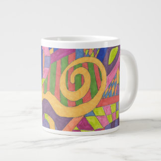 "Jungle Stripes 2" Abstract Art Giant Coffee Mug