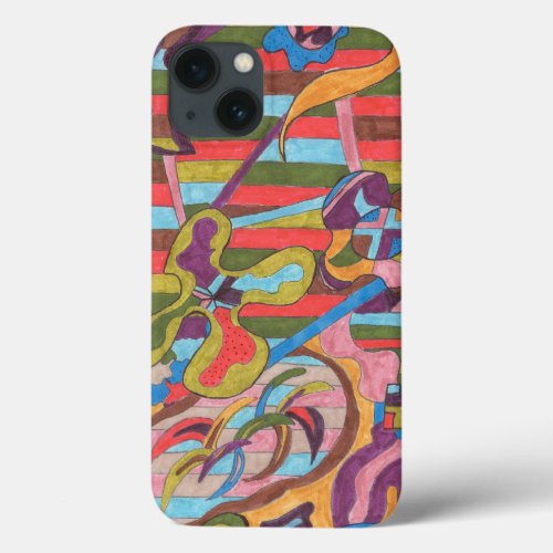 Jungle Stripes I Abstract Art iPhone 13 Case