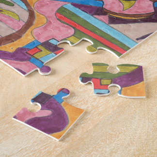 "Jungle Stripes I" Abstract Art Jigsaw Puzzle
