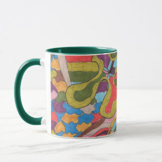 "Jungle Stripes I" Abstract Art Mug