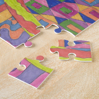 "Jungle Stripes II" Abstract Art Jigsaw Puzzle