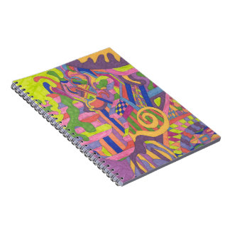 "Jungle Stripes II" Abstract Art Notebook