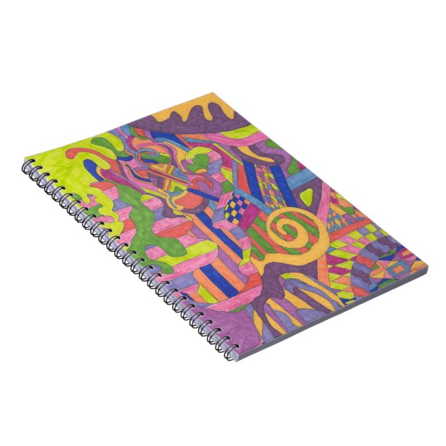 "Jungle Stripes II" Abstract Art Notebook (Right Side)
