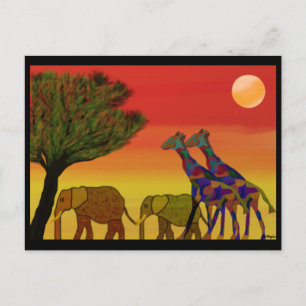 Jungle Sunset Postcard