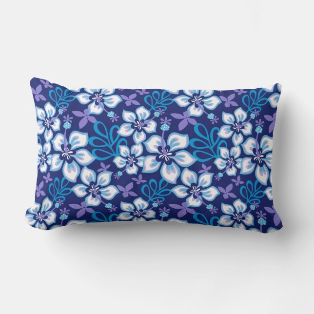 JUNGLE SURF (BLUE COMBO) LUMBAR PILLOW (Front)