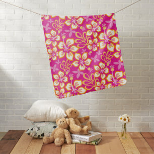 JUNGLE SURF (HOT PINK COMBO) BABY BLANKET