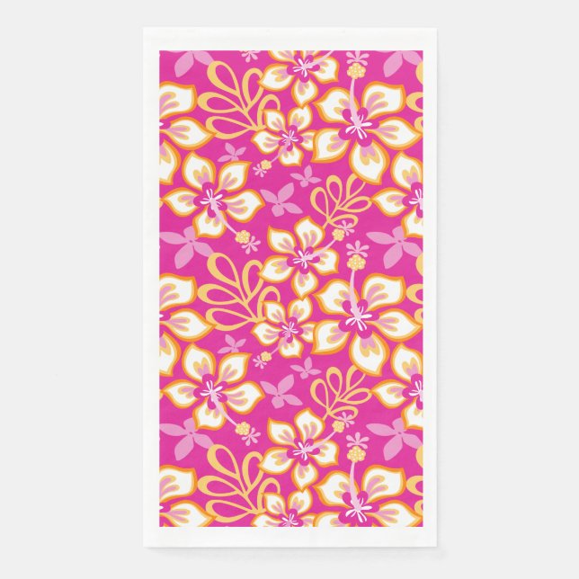 JUNGLE SURF (HOT PINK COMBO) PAPER GUEST TOWELS (Front)