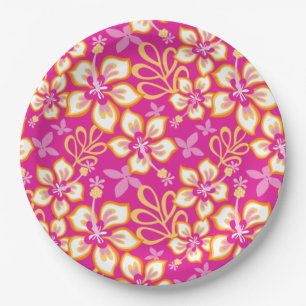 JUNGLE SURF (HOT PINK COMBO) PAPER PLATES