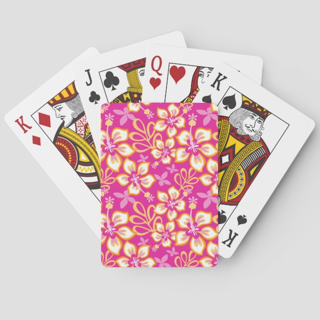 JUNGLE SURF (HOT PINK COMBO) POKER CARDS (Back)