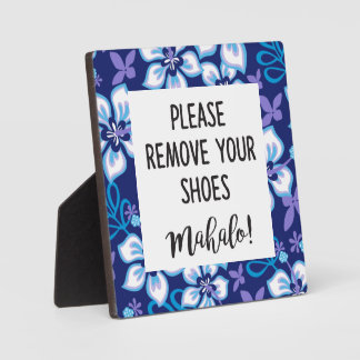 JUNGLE SURF IN BLUE- Remove Shoes Plaque