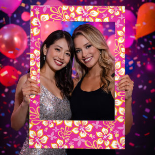 JUNGLE SURF IN HOT PINK SELFIE FRAME