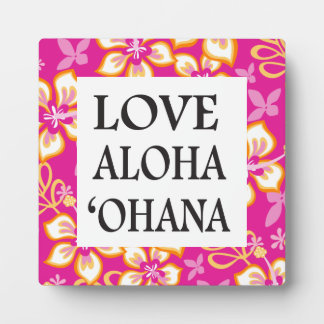 JUNGLE SURF IN PINK- OHANA PLAQUE