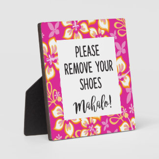 JUNGLE SURF IN PINK- Please Remove Shoes Plaque