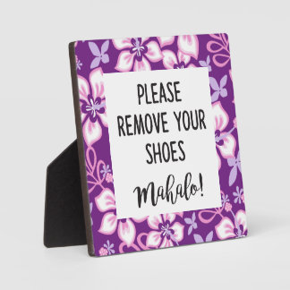 JUNGLE SURF IN PURPLE- Please Remove Shoes Plaque