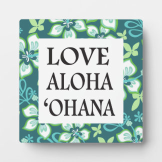JUNGLE SURF IN TEAL- OHANA PLAQUE
