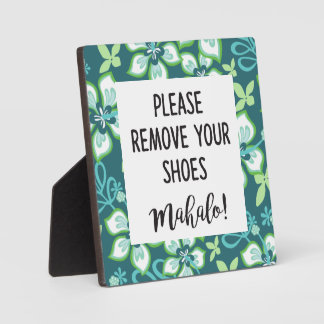 JUNGLE SURF IN TEAL- Remove Shoes Plaque
