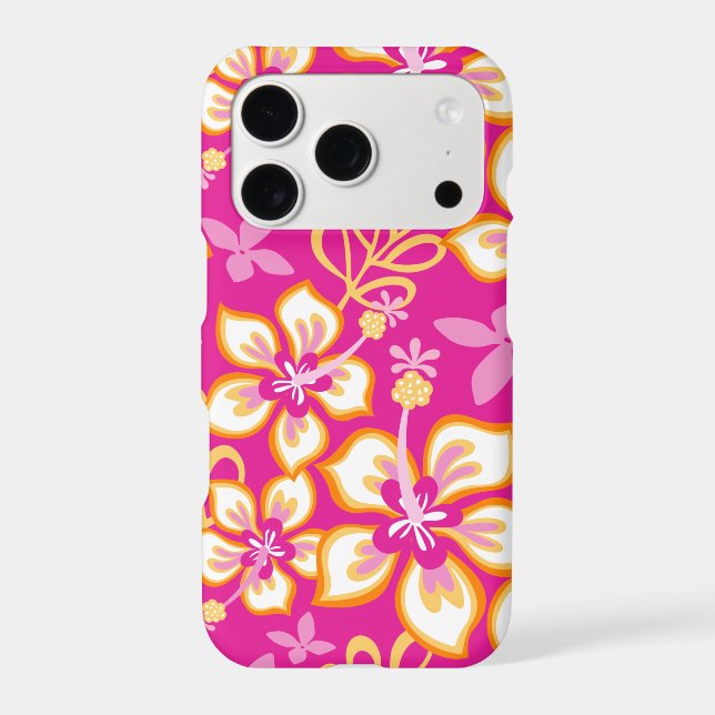 JUNGLE SURF PATTERN IN PINK IPHONE CASE (Back)