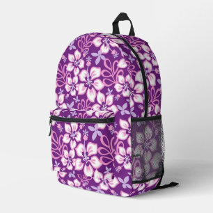 JUNGLE SURF PATTERN IN PURPLE PRINTED BACKPACK