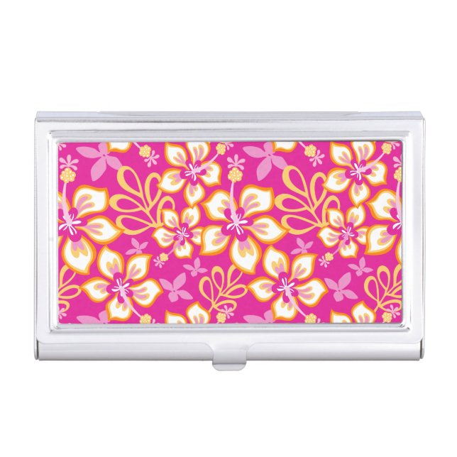 JUNGLE SURF (PINK COMBO) BUSINESS CARD CASE (Front)