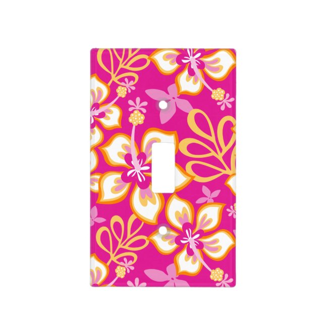 JUNGLE SURF (PINK COMBO) LIGHT SWITCH COVER (Front)