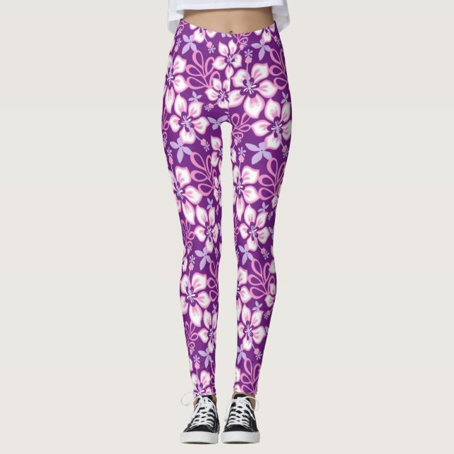 JUNGLE SURF (PURPLE COMBO) LEGGINGS (Front)