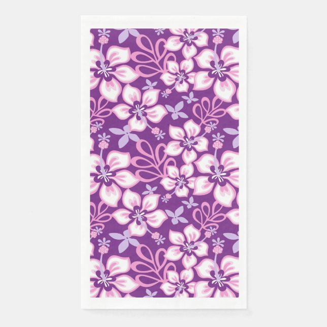 JUNGLE SURF (PURPLE COMBO) PAPER GUEST TOWELS (Front)