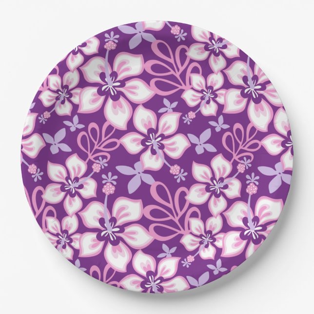 JUNGLE SURF (PURPLE COMBO) PAPER PLATES (Front)