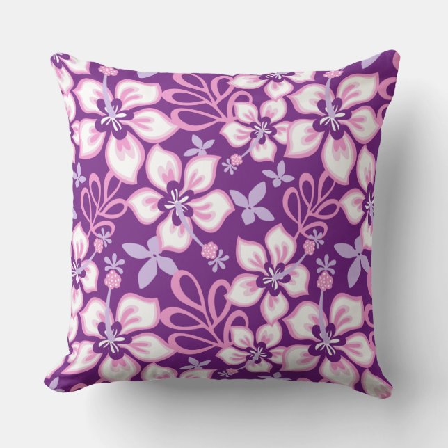 JUNGLE SURF (PURPLE COMBO) THROW PILLOW (Front)