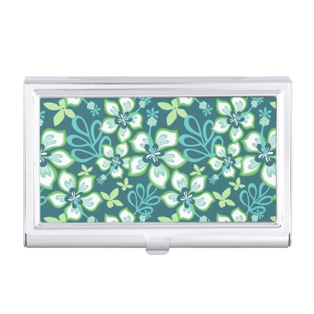 JUNGLE SURF (TEAL COMBO) BUSINESS CARD CASE (Front)
