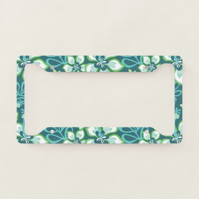JUNGLE SURF (TEAL COMBO) LICENSE PLATE FRAME (Front)