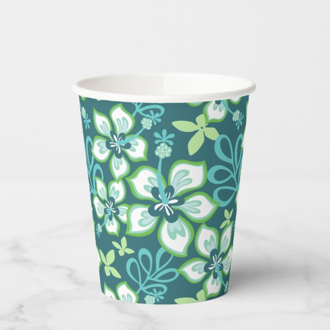 JUNGLE SURF (TEAL COMBO) PAPER CUPS (Left)