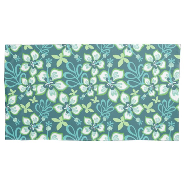 JUNGLE SURF (TEAL COMBO) PILLOW CASE (Front-Left)