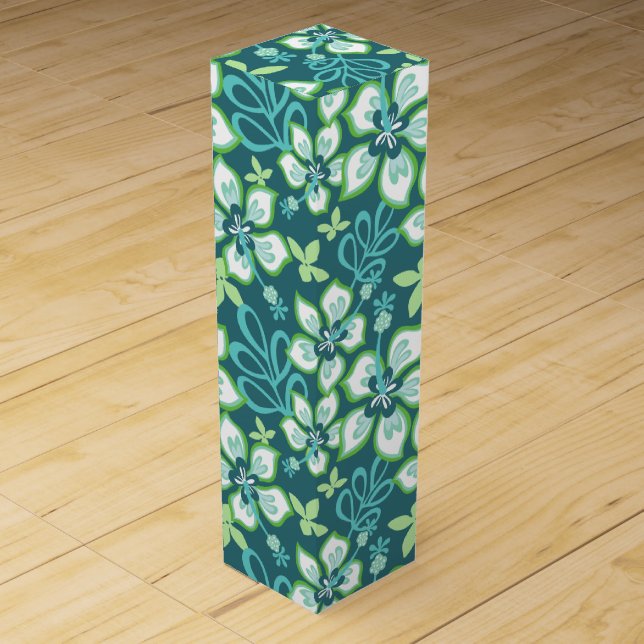 JUNGLE SURF (TEAL COMBO) WINE BOX (Front)